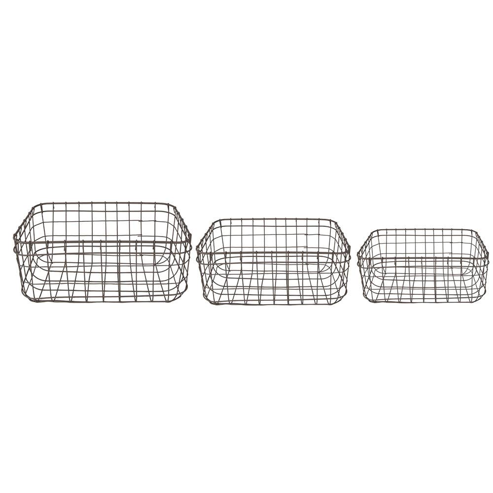 Metallikorit, 3 setti 30x20x14 cm