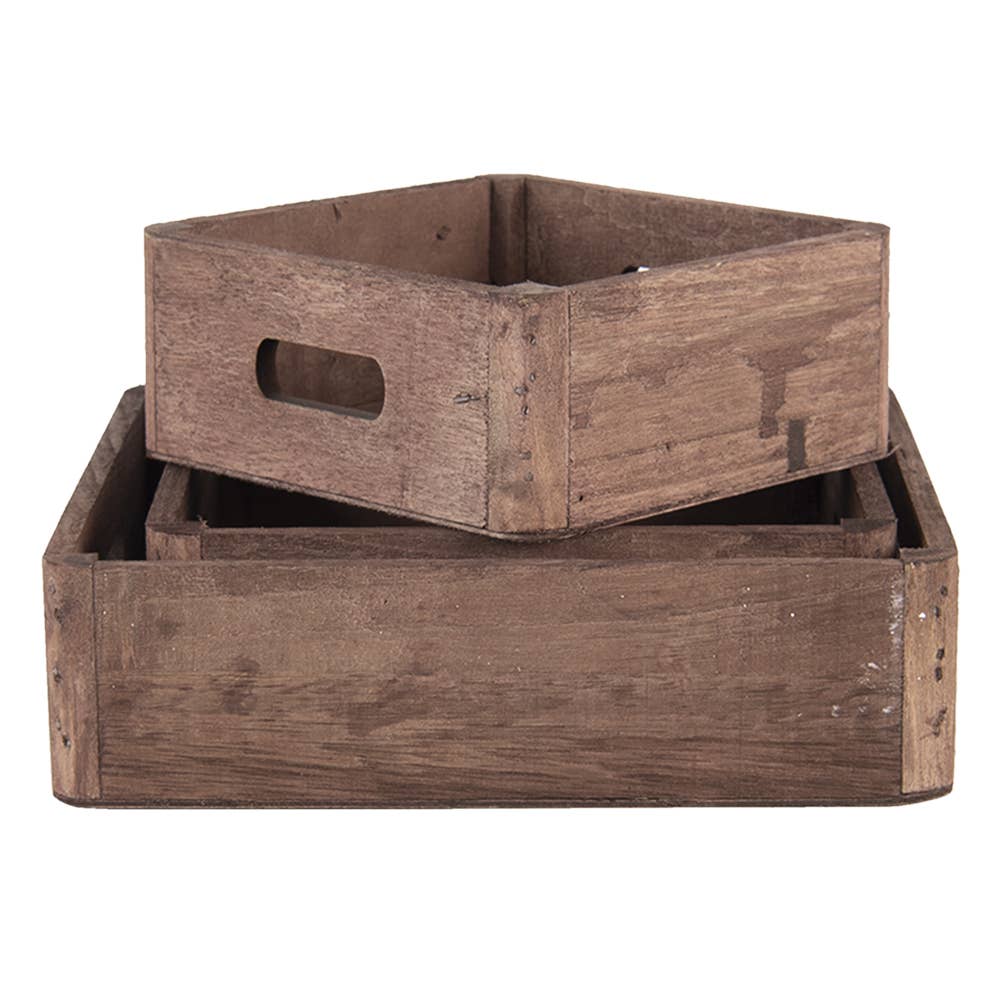 Puiset koristekorit, 3 setti 24 x 24 x 6 cm