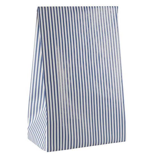 Gift bag with blue stripes
