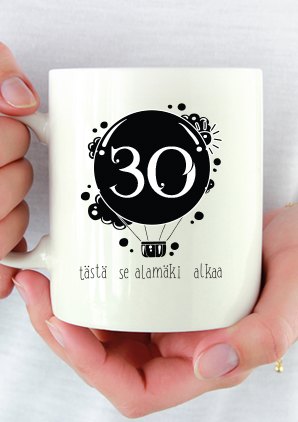 Pyöreät päivät 30 Kahvikuppi 3,3dl