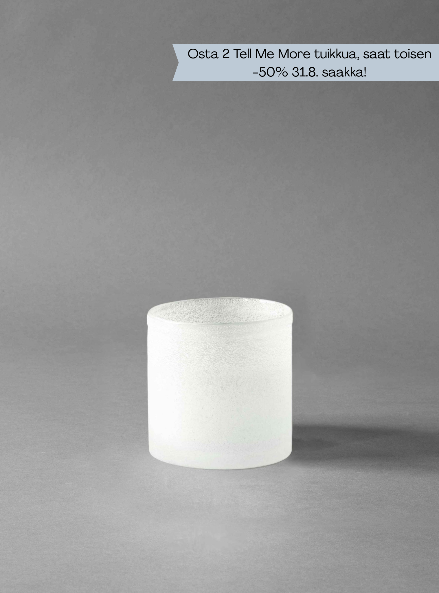 Frosted candle holder S size White