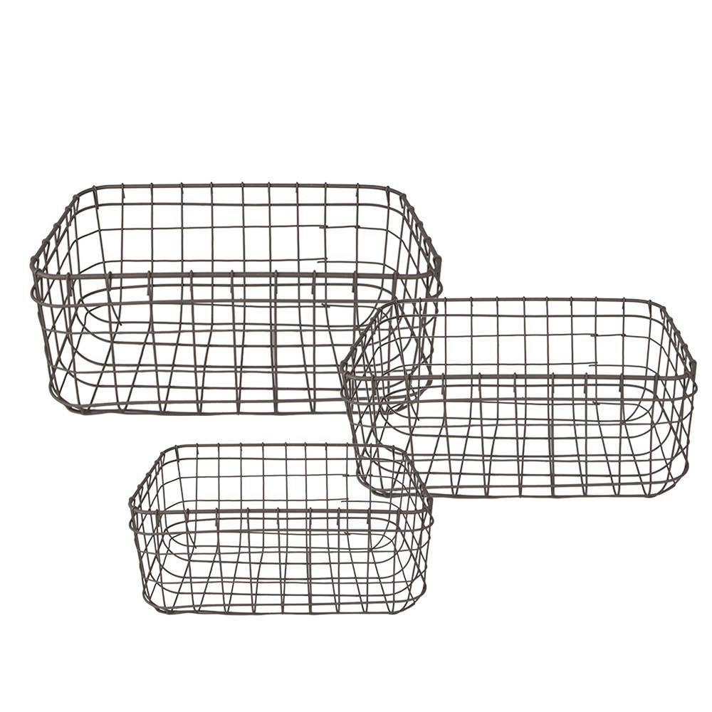Metallikorit, 3 setti 30x20x14 cm