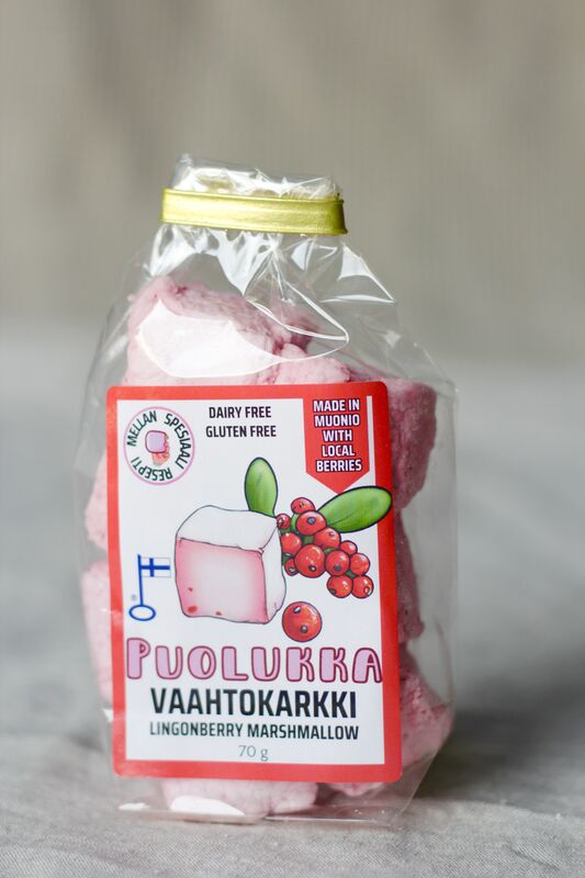 Puolukka vaahtokarkki 70g